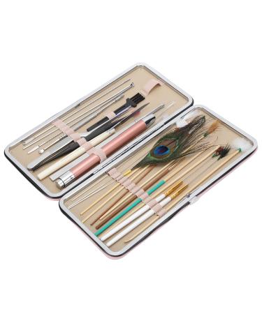 Ear Pick Sets Spiral Ear Pick Sets Double Ended Ear Scoop Spoon Ear Care Supplies(23 pieces of cherry powder ear picking set)