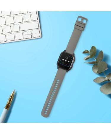 kwmobile Replacement Strap for Garmin Venu Sq Music - Grey Silicone Fitness Tracker Band - Buy Online on GoSupps.com
