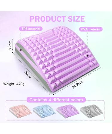 Neck & Back Stretcher 2-in-1 | Posture Correction Device for Neck & Back Pain Relief | Purple Back Massage Support - Buy Online on GoSupps.com