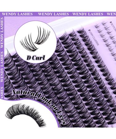 WENDY Lashes Clusters - DIY Eyelash Extensions D Curl 40D & Bottom Lashes | Soft Wispy Individual Lashes | Perfect for Beginners | 10-16 MM - Buy Online on GoSupps.com