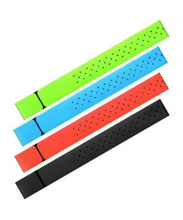 Oudain 4 Pcs Replacement Heart Rate Monitor Soft Strap Heart Rate Monitor Armband Strap Adjustable Replacement Armband Strap, Black Orange Green and Blue