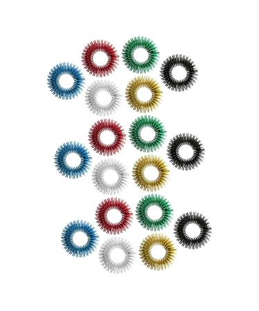 TOVINANNA 18 STK acupressure ring spiky finger rings Massage spring finger stress relief toys decompression toys children
