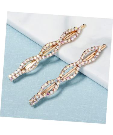 Housoutil 1 Pair Ab Diamond Bangs Hairpin Rhinestone Hair Clip Bridal Hair Pin Hair Rhinestones Diamond Hair Clips Rhinestones Bobby Pin Rhinestone Barrettes Girl Manual Headgear Alloy - Buy Online on GoSupps.com