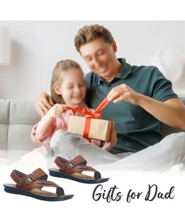 Men's Summer Non-Slip Sandals - Breathable Orthopedic Bunion Corrector Flip Flops for Pain Relief | Casual Beach Sandals for Hallux Valgus - Perfect Daddy Gifts - 7.5 Brown - Buy Online on GoSupps.com