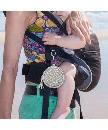 Bexdug Pacifier Bag | Diaper Bag Pacifier Holder with Locking Key & Storage Pod | Light Gray - Buy Online on GoSupps.com