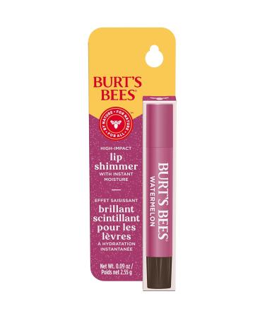 Burt's Bees Shimmer Lip Tint Tinted Lip Balm Stick Moisturizing for All Day Hydration with Natural Glowy Pigmented Finish & Buildable Color Watermelon 1 Tube 0.09 oz. (Pack of 2) 1 Count (Pack of 2) Pink - Buy Online on GoSupps.com