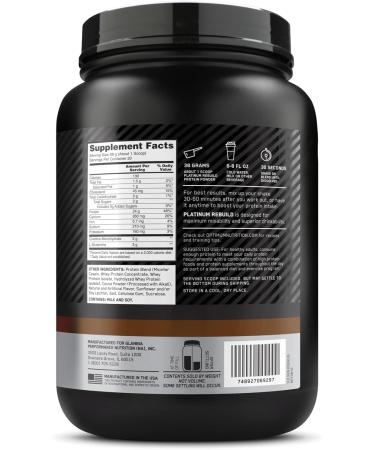 Optimum Nutrition Platinum Rebuild - Dark Chocolate Protein Powder with Creatine Monohydrate | 20 Servings | Premium Post-Workout Supplement for Muscle Recovery - Worldwide Shipping - Buy Online on GoSupps.com