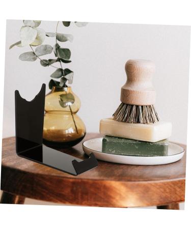 Minkissy Beard Knife Stand - Handmade Acrylic Razor Organizer for Men | Clear Shaving Stand | 11x8.5x4.5cm Black - International Shipping Available - Buy Online on GoSupps.com