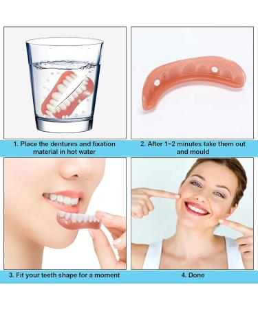 2 Pairs of Cosmetic False Teeth Veneers | Temporary Dentures & Provisional Denture Covers - Buy Online on GoSupps.com