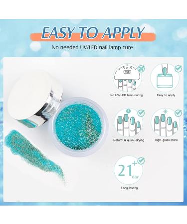 Dip Powder Nail Set - SEISSO Glitter Dipping Powder Starter Kit (8 Colors) for French Nail Art Manicure - No Need Nail Lamp, Perfect Salon-Quality DIY Gift for Women - Buy Online on GoSupps.com