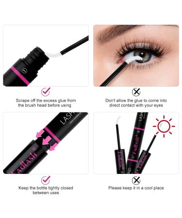 Fadlash Eyelashes Bond & Seal - Waterproof Cluster Lashes Glue Strong Hold for DIY Extensions 48-72 Hr Latex-Free Sensitive Eyes - 0.2oz + 0.2oz - Buy Online on GoSupps.com