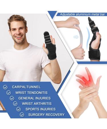 Trigger Finger Splint for Right Hand Support for Middle Index Little & Ring Fingers | Hand Brace for Fractures Arthritis & Mallet Finger | Small/Medium Black - Buy Online on GoSupps.com