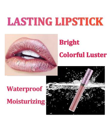 Metallic Satin Liquid Lipstick for Women - Long-Lasting, Moisturizing, Waterproof Formula - 24-Hour Colorful Wear (06) - Buy Online on GoSupps.com