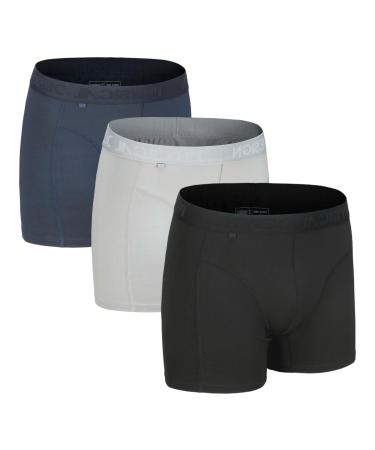 Physical Design Men's Sport Boxer Hort 3 Series Breathable & Odor -Neutral Sport Underpants Men Fast Drying L Black Gray Blue