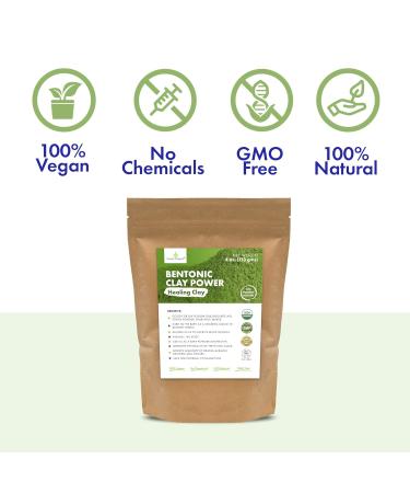 100% Pure Cosmic Element Calcium Bentonite Clay Powder - Vegan Food Grade Healing Clay for Skin Detox - 4 oz Pack for Soft, Smooth & Refreshed Skin - Buy Online on GoSupps.com