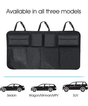 NALITARE Car Organiser - Multi-Pocket Seat Back Protectors & Travel Storage for Children - Durable Foldable Cargo Net - Black - Buy Online on GoSupps.com