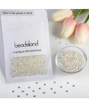 Buy Beadsland 1440 Pieces SS16 Flat Back Rhinestones for Nails | Transparent Nail Crystals - Perfect for DIY Nail Art - Buy Online on GoSupps.com