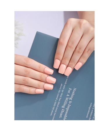 Buy Peachy Pink Gel Nail Strips | 22 Long-Lasting Self-Curing Nail Wraps | Easy Application with Prep Pads & Tools - Buy Online on GoSupps.com