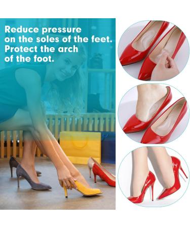 3 Pairs Arch Support Inserts - Soft Gel Insole Pads for Plantar Fasciitis Relief | Transparent Silicone Arch Cushions for Flat Feet & High Heels - Reusable Shoe Insoles - Buy Online on GoSupps.com