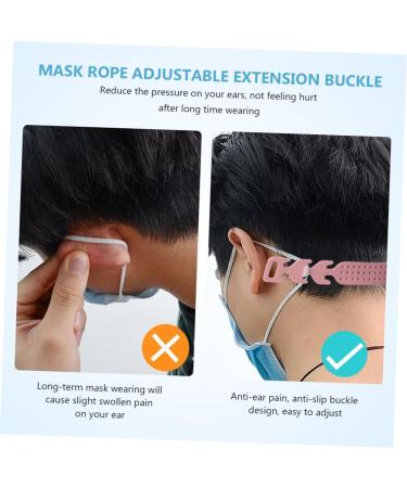 BUIFULSIC 10-Pack Mask Ear Rope Loops & Extension Hooks - Light Blue & White Mask Strap Buckles & Accessories for Comfort - Buy Online on GoSupps.com