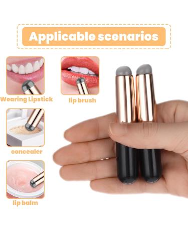 2 Pcs Silicone Lip Brush Set - Reusable Lip Applicator with Cap for Lipstick Lip Gloss & Lip Masks - Perfect for Lip Makeup - Buy Online on GoSupps.com
