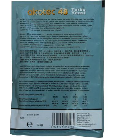 Alcotec Levure Turbo 48 heures | Levure de bi re en poudre | Levure de vin pour la fabrication de vin | Levure s che instantan e | Levure nutritionnelle | 135 g (3 paquets) - Buy Online on GoSupps.com