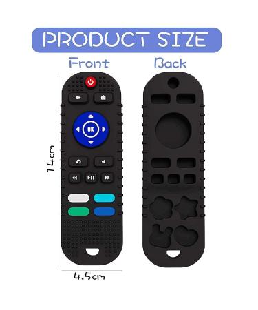 Baby Teether Toy - Roku Remote Control Design | Safe Chewing & Vibrating Gum Relief Toy 0-18 Months - Buy Online on GoSupps.com