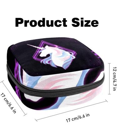 Shop Unicorn Purple Menstrual Pad Bag with Zipper | Ladies Napkin Pouch & Tampons Collection Bag for Women & Girls - Buy Online on GoSupps.com