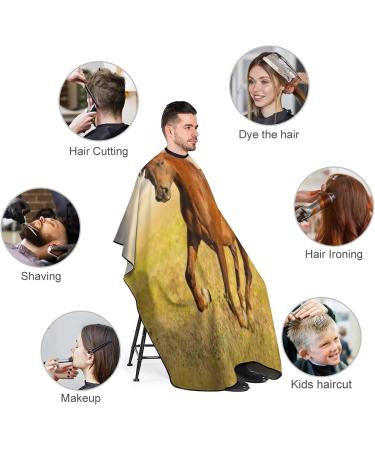 Running Horse Barber Cape - Adjustable Snap Hair Cutting Apron for Adults | International Shipping Available - Buy Online on GoSupps.com