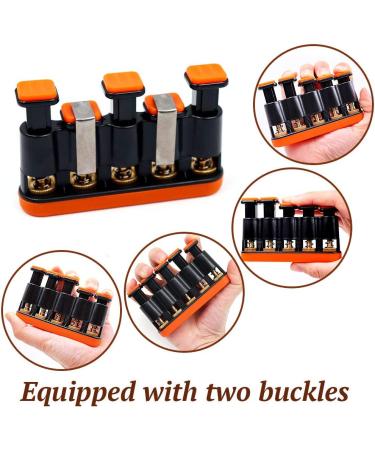 DILIMI Finger Strengthener - Hand Grip Trainer for Musicians, Athletes & Physical Therapy - Orange - Buy Online on GoSupps.com