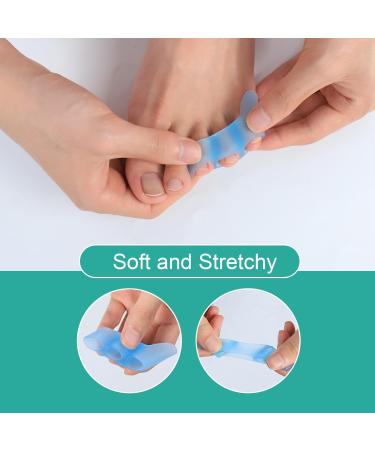 Welnove Gel Pinky Toe Separators - 8 Pack Silicone Spacers & Bunion Cushions for Men & Women - Protect Little Toes Prevent Rubbing & Relieve Pressure (Blue - Buy Online on GoSupps.com