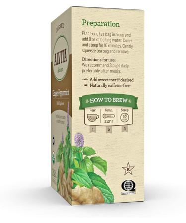 Alvita Organic Ginger Peppermint Tea | 24 Premium Quality Herbal Tea Bags - Buy Online on GoSupps.com