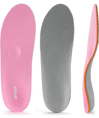Pinnacle Plus Full Length Orthotic Insoles - UK-11 (29.5cm) Pink - Arch Support for Flat Feet, Metatarsalgia, Plantar Fasciitis, Heel & Toe Pain - Buy Online on GoSupps.com