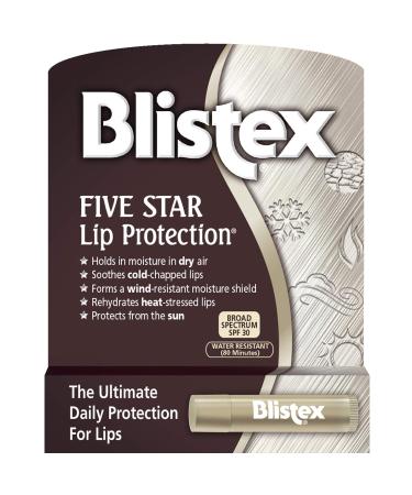 Blistex Five Star Lip Protection Lip Protectant/Sunscreen SPF 30 0.15 OZ - Buy Packs and SAVE (Pack of 6)
