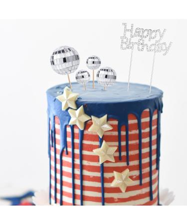 20pcs Disco Ball Cupcake Toppers with Alloy Happy Birthday Sign Multiple Sizes Disco Ball Cake Picks Disco Theme Cake Toppers for 70s Disco Party Favor with Sticks - Buy Online on GoSupps.com