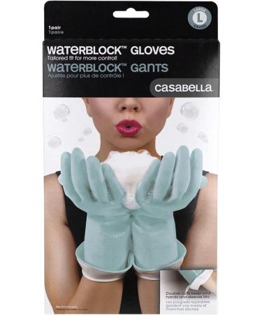 CASABELLA Pack of 2 Reusable Latex Water Block Cleaning Gloves with Cotton Lining Large Pink & Blue CL00618CAD-001 - Buy Online on GoSupps.com