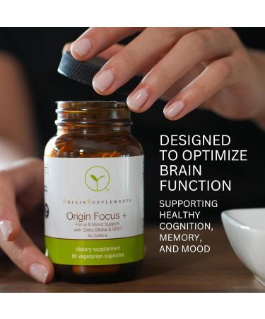 Origin Supplements Origin Focus + | Focus and Mood Support with Ginkgo Biloba & GPC | Dietary Supplement | 60 Vegetarian Capsules - Buy Online on GoSupps.com