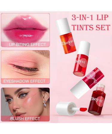 Mini Lipstick Gloss Shiny Lip Gloss 4 Colors Long Lasting Lip Kit Liquid Tint Korean Stain Blush Jelly Girl Natural Women For Cheeks And Eyes Moisturizing Formula Tint - Buy Online on GoSupps.com