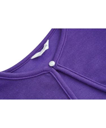 BONNY BILLY Girls Dark Purple Knitted Cotton Bolero Shrug - Size 5-6 Years | Kids Cardigan - Buy Online on GoSupps.com