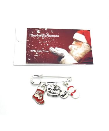 2023 My First Christmas Keepsake Nappy Pin - Snowman Stocking Gift Set - Buy Online on GoSupps.com
