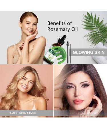 Compra Aceite de Romero para Crecimiento del Cabello y Cuidado de la Piel - Masajeador y Aceite de Ricino para Cejas y Pesta as - 60ML - Env o Internacional - Buy Online on GoSupps.com