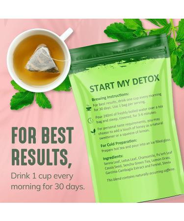 30 Day Detox Tea for Men & Women - All-Natural Herbal Teatox for Energy Digestion & Immune Support | Keto Vegan Non-GMO - Buy Online on GoSupps.com