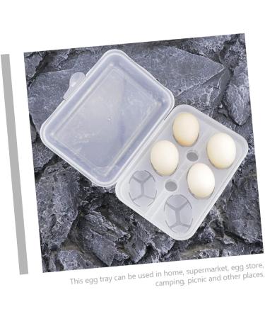 GLEAVI Box Pressure-proof Egg Carton Refrigerator Fridge Plastic Serving Tray Transparent Egg Tray Egg Rack White 24X14CM - Buy Online on GoSupps.com