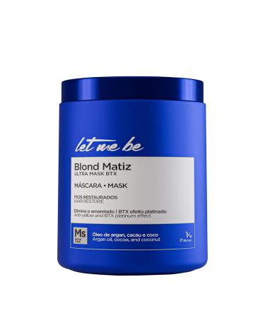 Let Me Be - Masque Ultra BTX Capillaire Blond Matiz Reconstructif R duit le volume Pour cheveux gris et blonds d color s limine le jaunissement (1Kg)