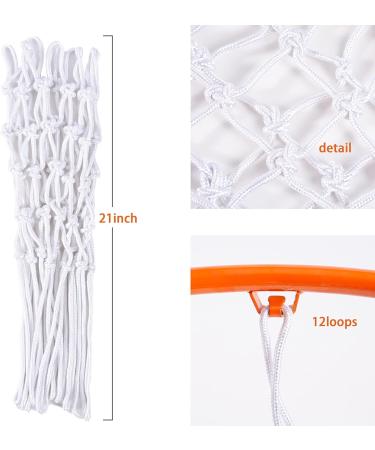 QYKBDLB Basketball Net 2 Pack - Heavy Duty All Weather White Net for Indoor/Outdoor Standard Rim Replacement - 12 Loops, Anti Whip Design - Buy Online on GoSupps.com