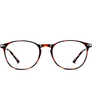 Buy Nooz Optics Essential Alba Reading Glasses - Ultra Light Oval Frames | Compact Case | 6 Colors | Unisex - Tortoise +1 - Buy Online on GoSupps.com