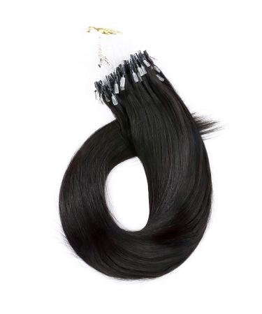 Buy SEGO Microring Extensions - Real Human Hair Natural Black #1B 18 (45cm) 50g Micro Loop Hair Extensions - Buy Online on GoSupps.com