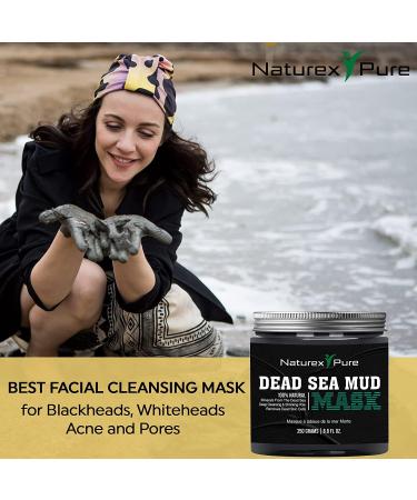 Dead Sea Mud Mask - All-Natural Face Mask for Blackheads Acne & Hyperpigmentation - 8.8fl oz - Luxurious Skincare for Women & Men - Buy Online on GoSupps.com