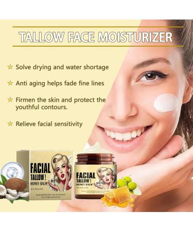 Whipped Beef Tallow and Honey Balm | 100% Grass Fed Tallow Skin Care | Unscented Moisturizer for Face & Body | Natural Lotion for All Skin Types (4oz - Buy Online on GoSupps.com