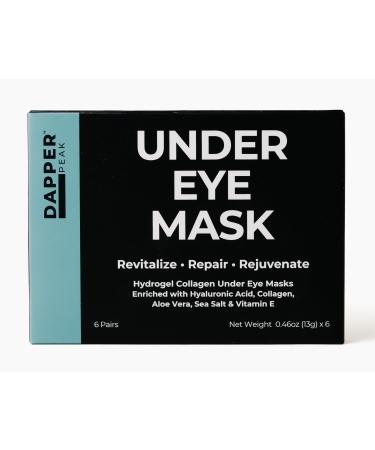 Under Eye Mask - 6 pairs. Hydrating Hydrogel Under Eye Mask Hydrolyzed Marine Collagen Vitamin E Hyaluronic Acid Remove Bags Aloe Skin Firming Fragrance Free 6 Pack.